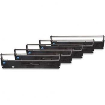 Ruban Encreur 5x – Noir – Compatibilité Epson LX 400, LX 800, MX 80, LX 80, LX 850, LX 810, LX‑350 (VHBW)