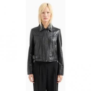 Moda Casera Chaqueta de Cuero con Hebilla