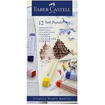 Tiza pastel Faber Castell estuche carton de 12 unidades colores surtidos