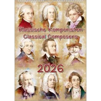 Komponisten-Kalender ein Musik-Kalender 2026 DIN A4