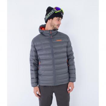 Hurley Cayuga Dark Stone Grey Puffer Jacket for Men Size 2XL