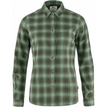 FJÄLLRÄVEN Damen Oevik Flannelbluse olive, Größe M