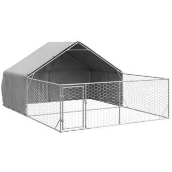 Canil Profissional VidaXL Aço Galvanizado 5x3x1,9 m