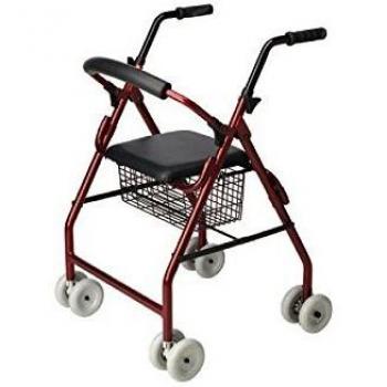 Aluminium Roler avec panier inférieur rouge, aide mobile