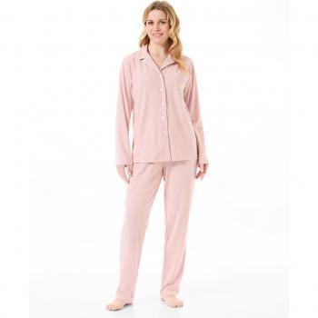 Pijama de Canalé Liso para Mujer con Botones Lohe