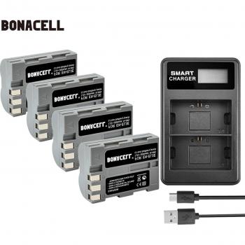 Bonacell EN-EL3e 2000mAh Akku und Ladegerät für Nikon D300S D300 D100