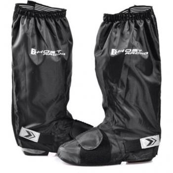 Cubiertas de Lluvia Ghost Racing para Zapatos de Moto, Antideslizantes y Reutilizables con Cremallera