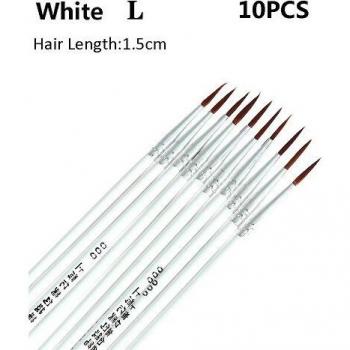 10PCS Thin Hook Line Pen Brush Set for Acrylic Painting