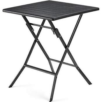 SONGMICS Table Noir, Pieds en Forme de Sabot