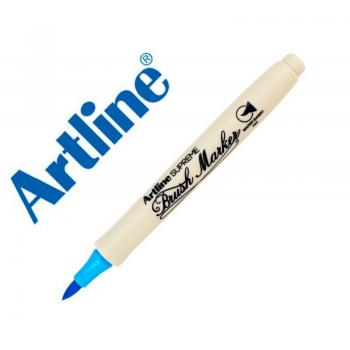 Marcador Artline Supreme Punta Pincel Azul Claro