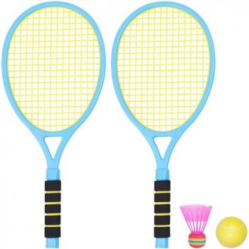 Kids Tennis Racket Set with Net Bag for Outdoor Play (Random Color)
