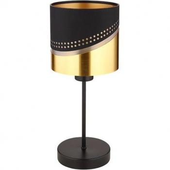 Globo Beistelllampe – Matte Schwarze Oberfläche, Goldprägung, 1 E27 Lampe