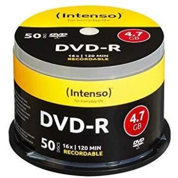 Intenso DVD-R 4.7GB, 16x, 50 piezas