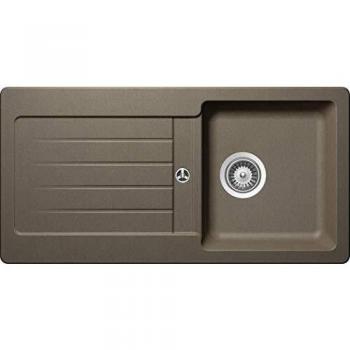 Titanium‑Ausführung TYPOS D‑100 S – 860 × 435 mm – Schock-Einbauspüle