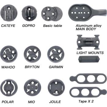 HIDEMYBELL Bike Handlebar Mount for Garmin, Bryton, Cateye, GoPro