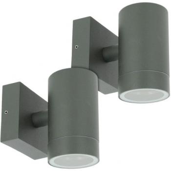 ARUM LIGHTING 2er-Set Außenwandleuchten Anthrazit GU10