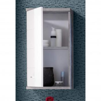 Stella Trading POOL Badezimmer Hängeschrank Beton-Optik, Weiß