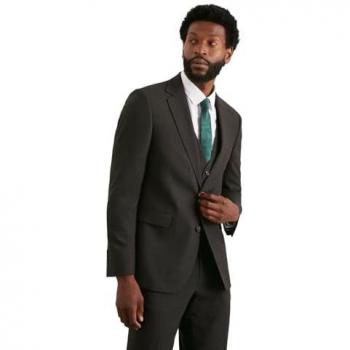 Burton 42R Charcoal Slim Suit Jacket for Men