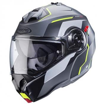 Caberg Motorradhelm Duke Evo Move Klapphelm Grau Gelb L