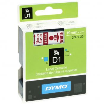 DYMO D1 Authentic Red Labels – 19 mm × 7 m (Made in Europe)