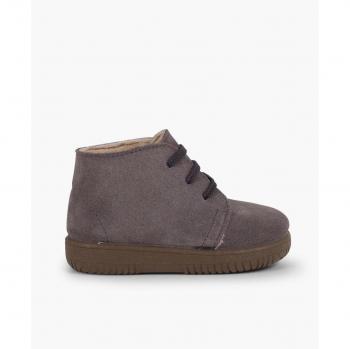 Boots Enfant Gris à Coutures Multicolores