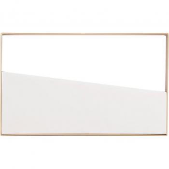 Plafoniera LED ALBA Elegante in Metallo Oro & Bianco CCT 4000K 40×25 CM