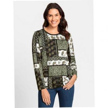 T-shirt en mélange coton-modal Helline olive