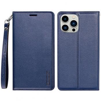Funda Elegante Minuo con Soporte y Billetera Antiguo para iPhone 15 Pro Max – Azul