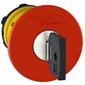Tête de sécurité rouge 40 mm avec clé de déverrouillage
