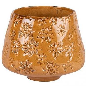 Vase en céramique jaune 17 cm