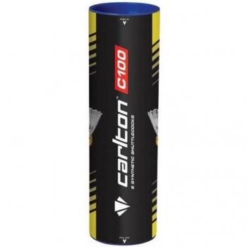 Pack de 6 d’ailes Dunlop‑Slazenger Carlton C100 (blanc/jaune)