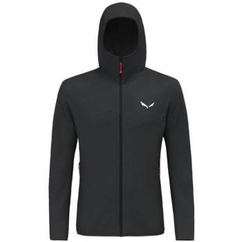 Felpa con cappuccio Salewa Puez Waffle Hybrid grigio scuro