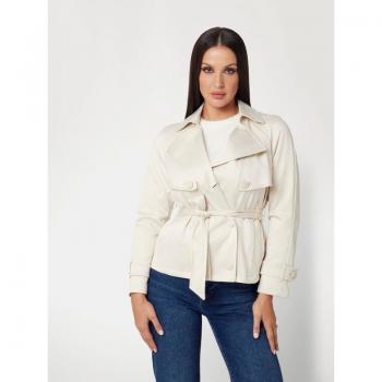 Guess Beige Cropped Trench Coat, Size L