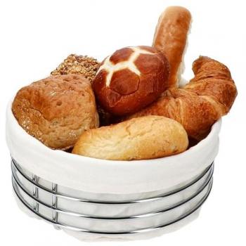 Justinus Brotkorb LIFESTYLE, Beige, Edelstahl, Stoff, Ø 23,5 cm