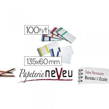 Lot de 10 blocs vendeurs 60 x 135 mm rouge et bleu