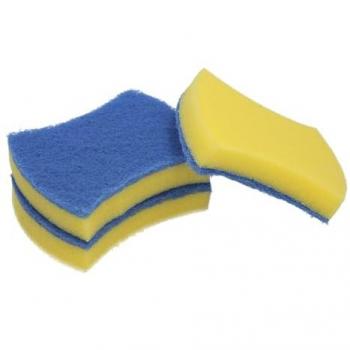 Éponge de Nettoyage Bleue Non Abrasive 8x10,5cm (Pack de 3)
