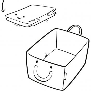 Reisenthel Storage Tote for Kids with ABC Friends Print, Blue Color, Measures 34 cm x 20 cm x 42 cm, Holds Up to 18 Liters, ABC Friends Blue Pattern