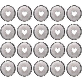 20pcs 35mm Heart Loose Leaf Binder Rings for Crafts