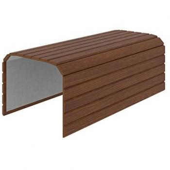 Housse de canapé en bois 44x40 cm noyer