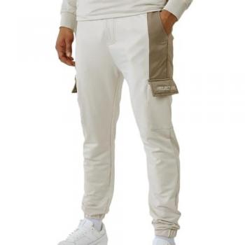 Project X Paris Bas de jogging style cargo bicolore – Couleur greige – Taille M – Hommes – Indoor respirant