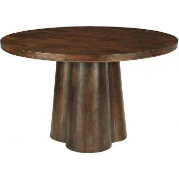 Mesa Redonda Moloo 130 cm Madera Mango y Nogal (4 personas)