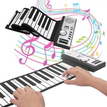 Piano jouet flexible 61 touches 128 sons et rythmes N66