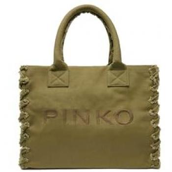 Borsa Beach Canvas Verde Oliva Minimalista