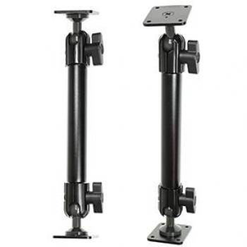 Adaptador Brodit 202020 para instalación de dispositivos electrónicos en vehículos, color negro con detalles en aluminio