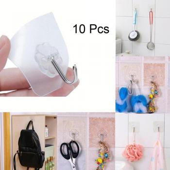 10x Strong Suction Cup Wall Hooks
