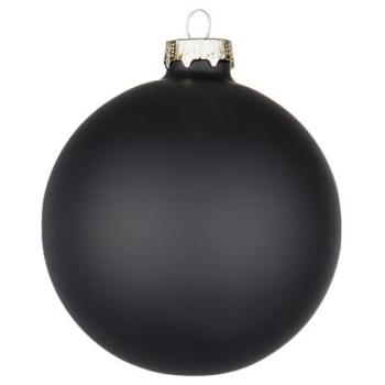 Albero Moderno Pallina Nero Opaco 10 cm