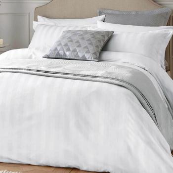 White duvet cover set for doubles from Helena Springfield's Moderne Stripe collection