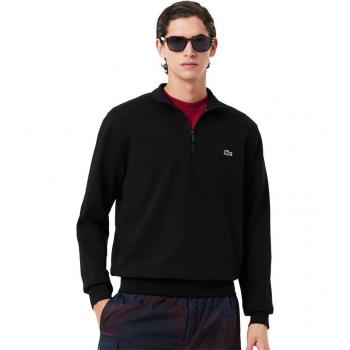 Felpa Lacoste Mezzo Zip Collo Alto Nero Puro – L