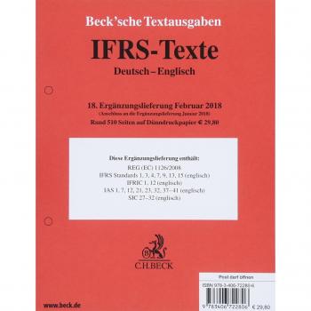 IFRS-Texte  18. Ergänzungslieferung: Rechtsstand: 1. Februar 2018