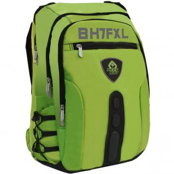 BK7F mochila Negro, Verde Imitación piel, Nylon